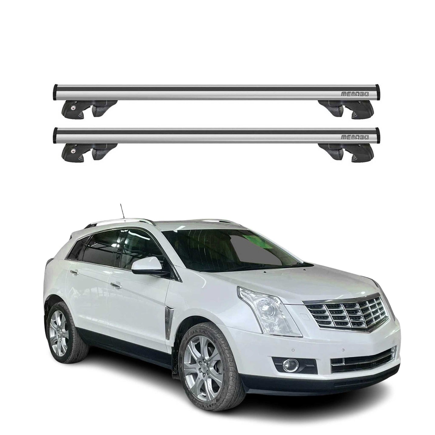 2010-2016 Cadillac SRX Roof Rack Cross Bars Silver