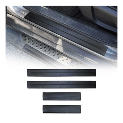 2014-2016 Nissan Rogue Door Sill Scuff Plate Scratch Protector Black 4Pcs ABS