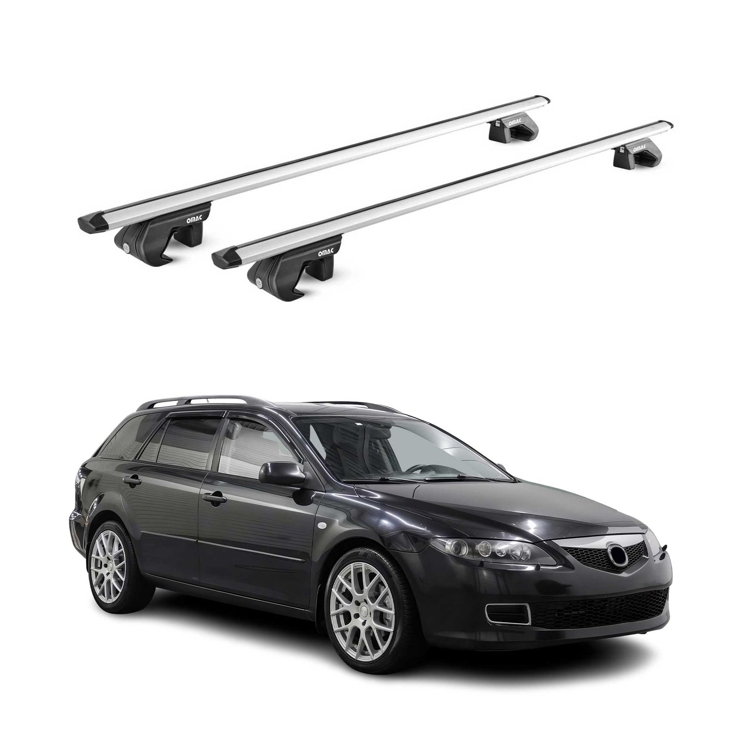 2003-2008 Mazda 6 Roof Rack Cross Bars Luggage Carrier 2 Pcs