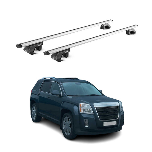 2010-2017 GMC Terrain Roof Rack Cross Bars Silver Luggage Carrier 2 Pcs