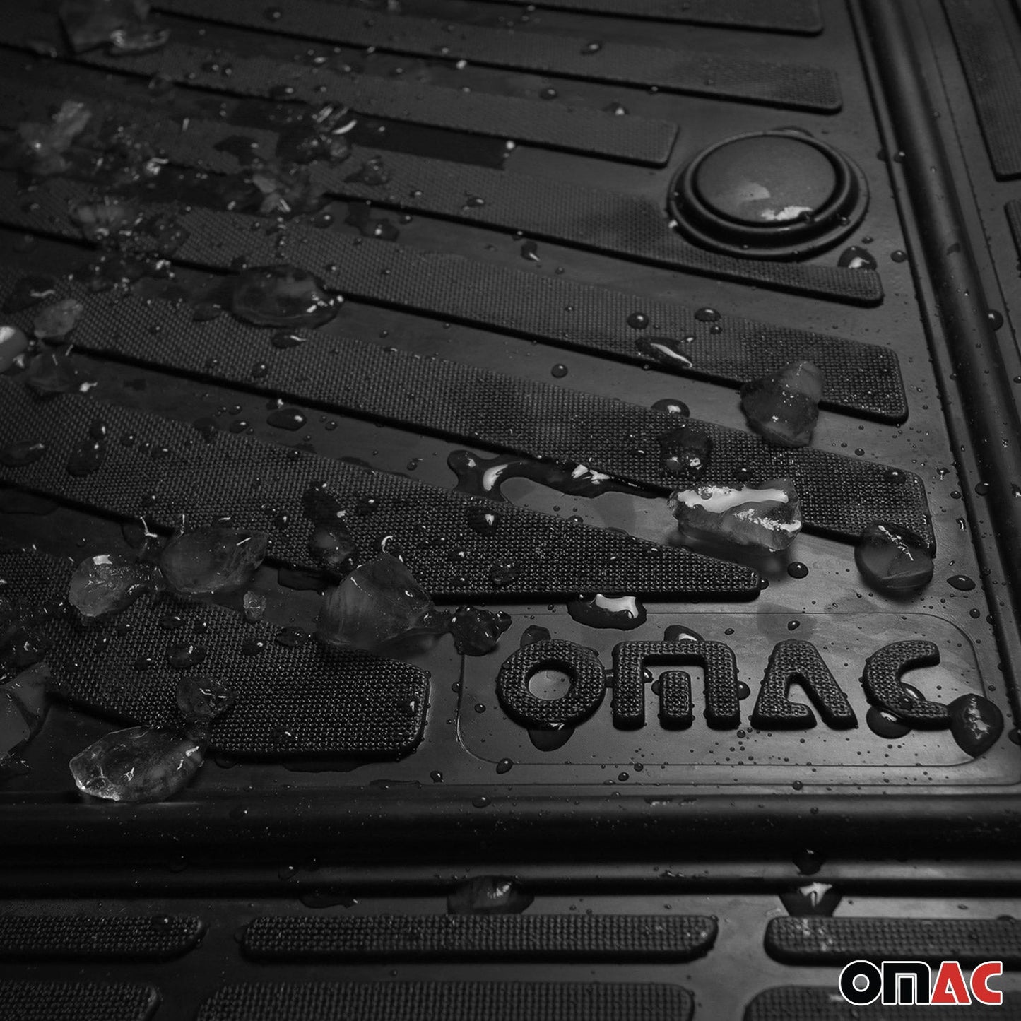 OMAC Trimmable Floor Mats Liner Waterproof for RAM ProMaster City 2015-2022 Black F015139