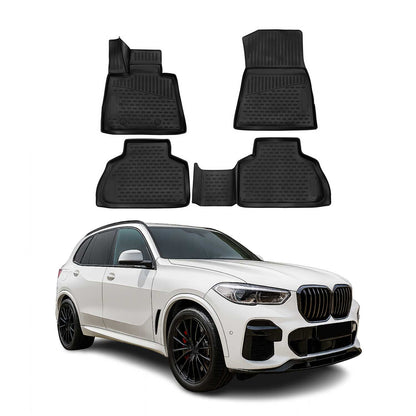 2019-2025 BMW X5 G05 Floor Mats Liners Full Set All Weather Black