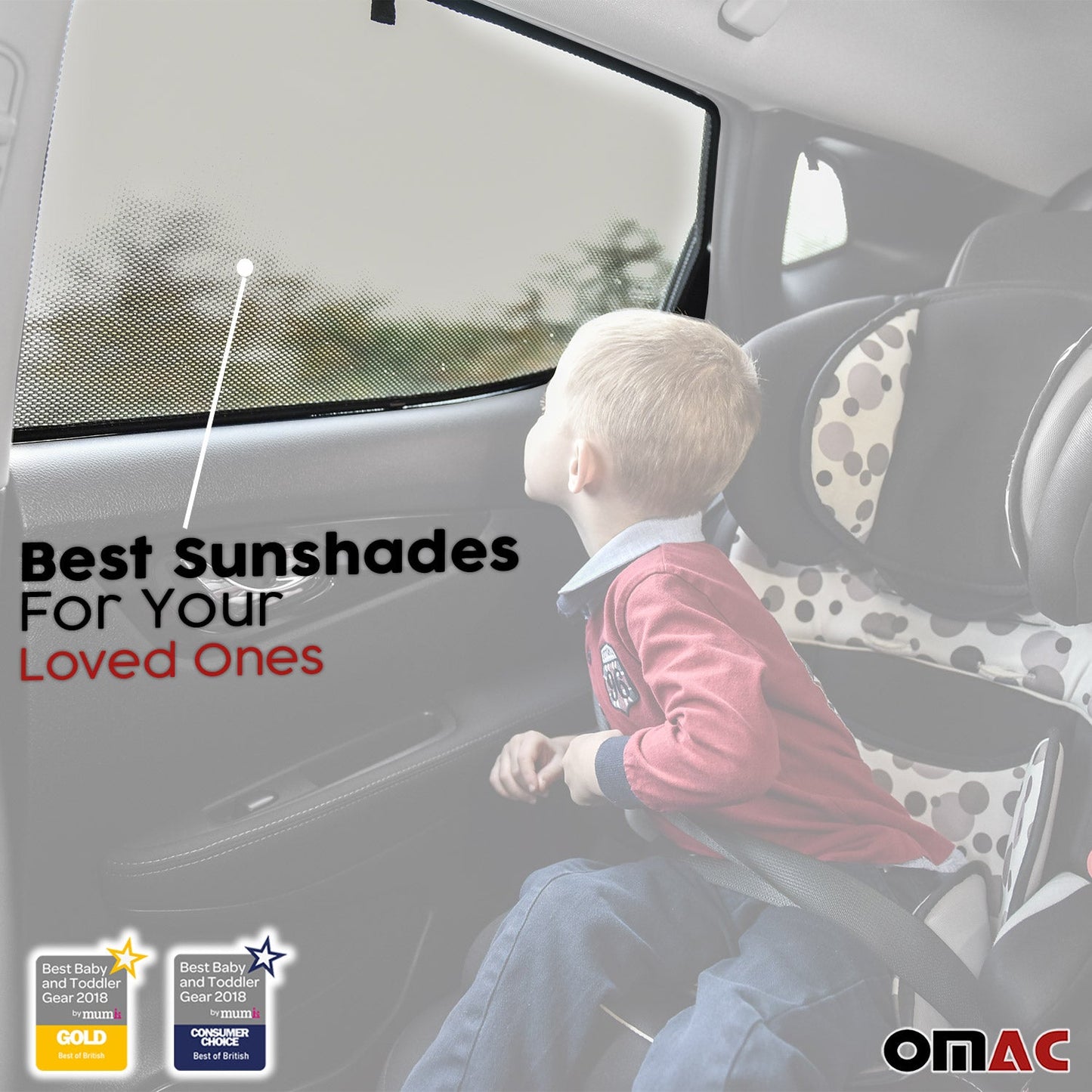 OMAC Sunshade For Mercedes-Benz GLE-Class W167 2019-2023 Visor Rear Side Window 4x 4767CS001