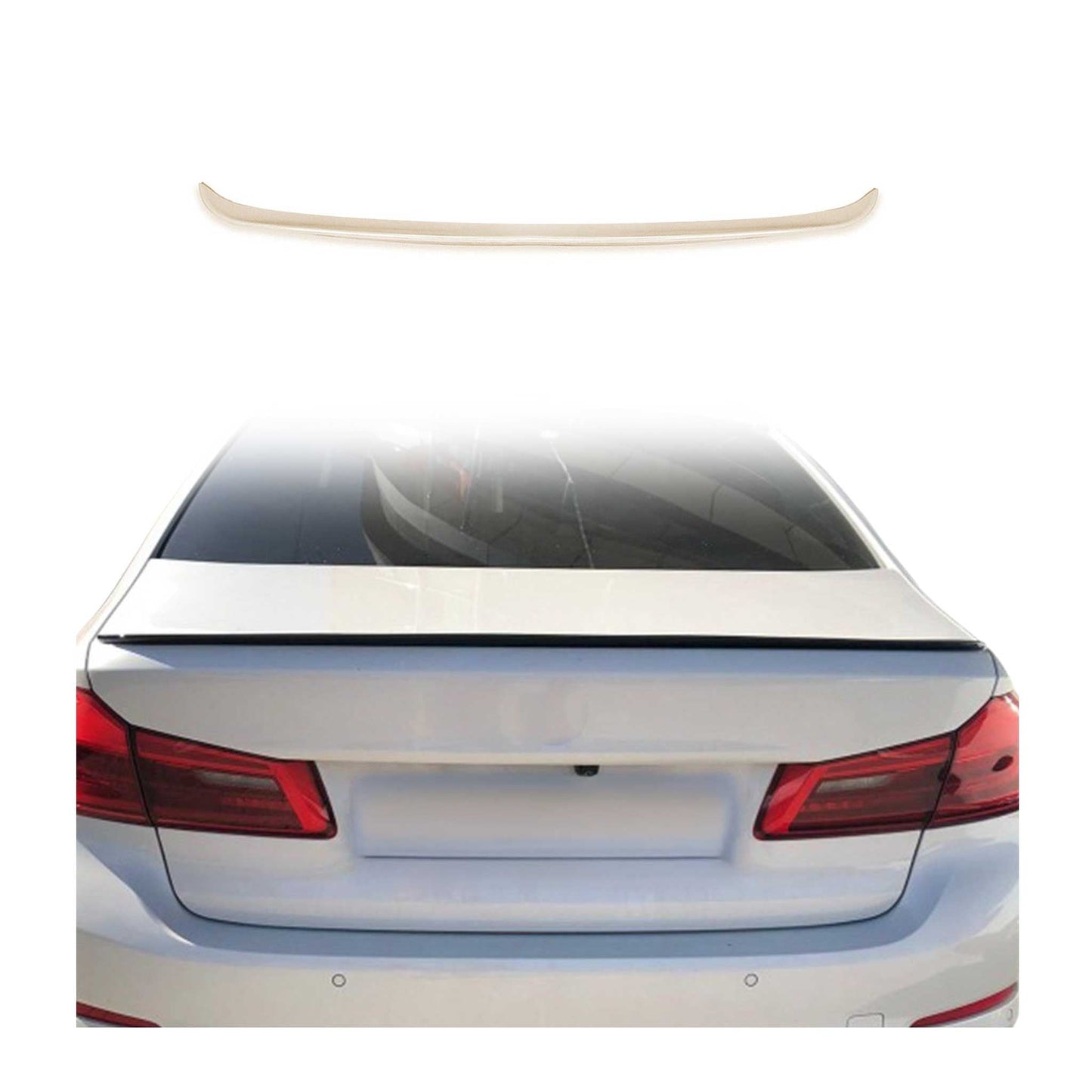 2017-2023 BMW 5 Series G30 Sedan Rear Trunk Spoiler Wing ABS Primer Paintable