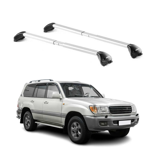 1990-1997 Toyota Land Cruiser Roof Rack Cross Bars Silver