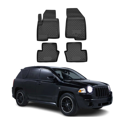 2011-2017 Jeep Patriot Floor Mats Liners Full Set All Weather Black