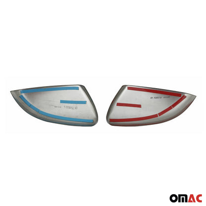 OMAC Fits VW Golf Mk6 2010-2014 Brushed Chrome Side Mirror Cover Cap 2 Pcs S. Steel 7518111T