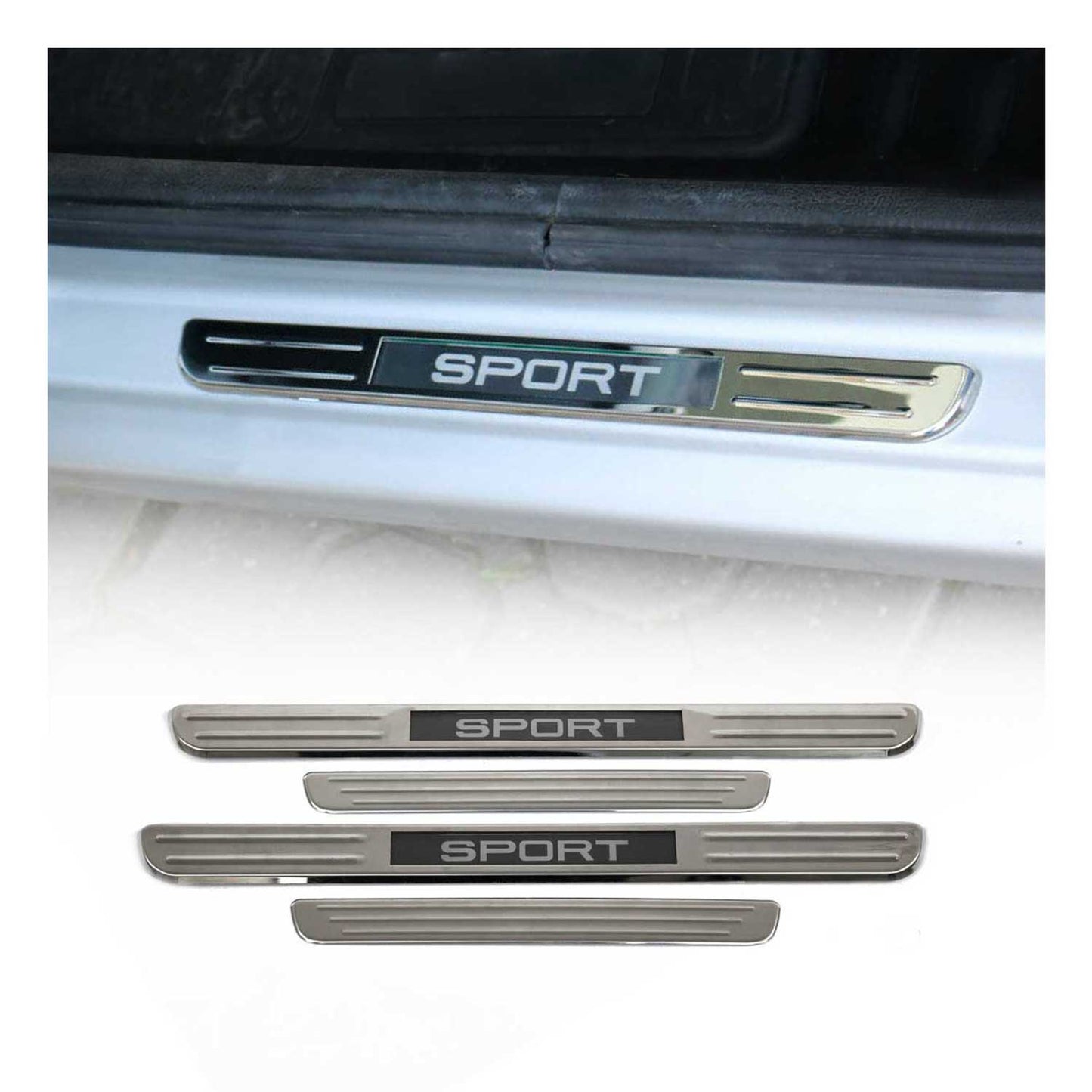 2015-2022 VW Passat B8 Door Sill Scuff Plate Illuminated Sport Stainless Steel 4x