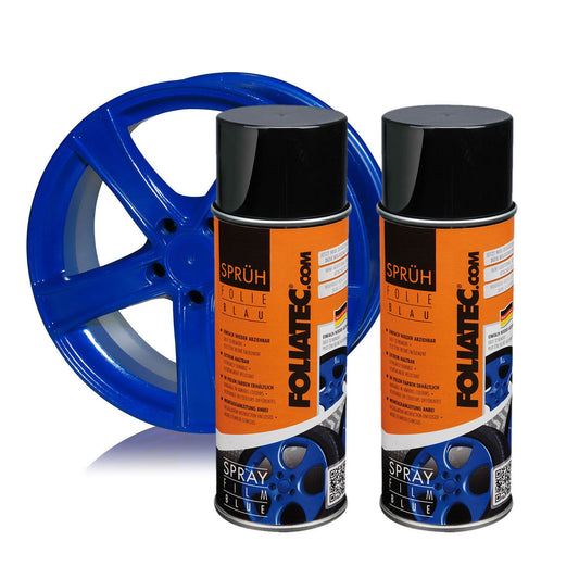 OMAC 2x Foliatec Wheel Rim Hubcaps Spray Paint Blue Glossy 13.5 Oz 96FT2054