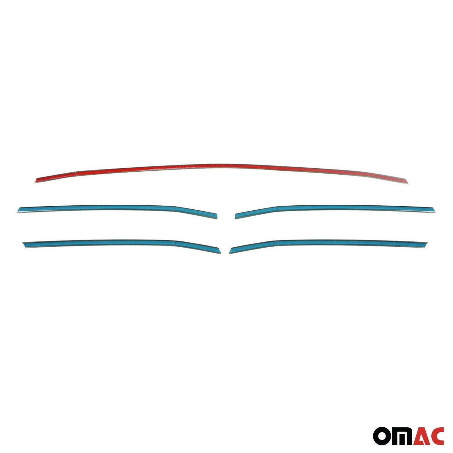 OMAC Front Grill Trim Window Frame Trim Set for Mercedes Sprinter 2019-2024 Steel 9x G003341