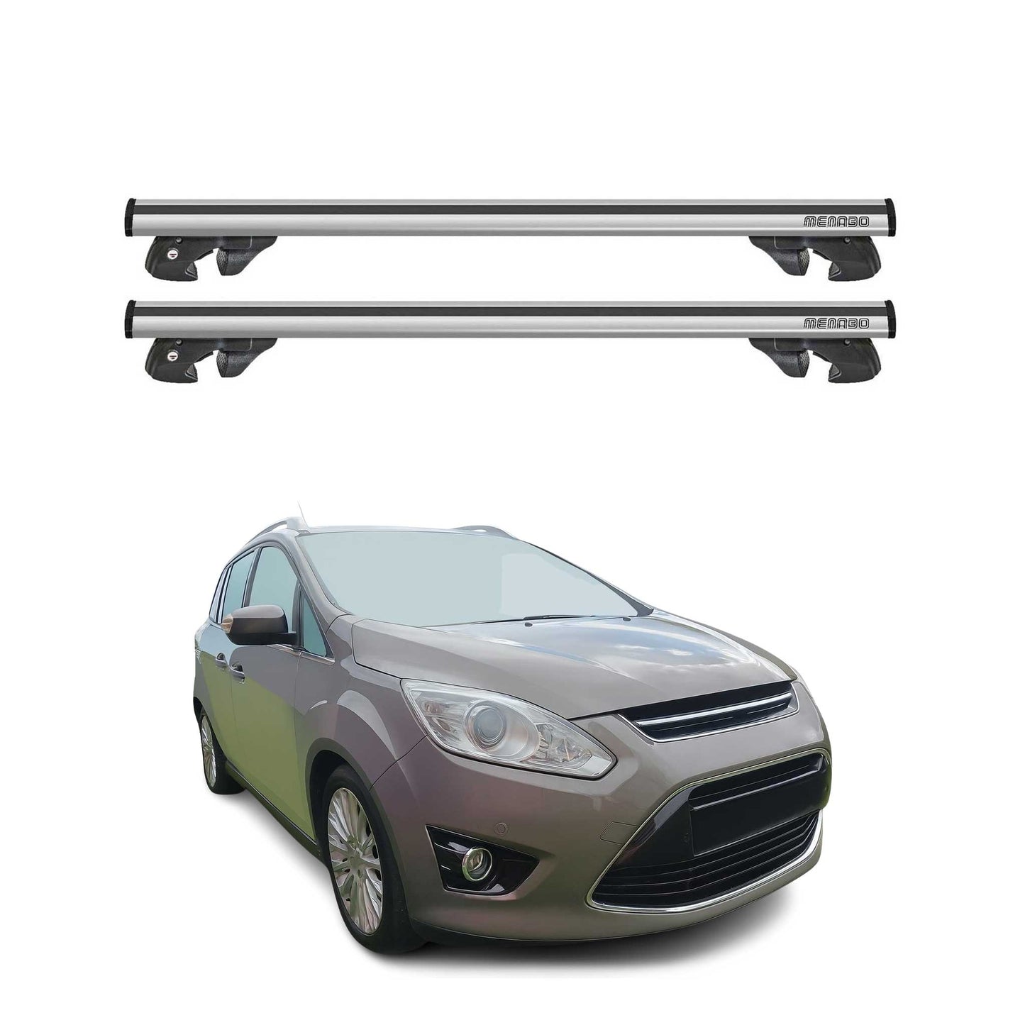 2013-2017 Ford C-Max Roof Rack Cross Bars Silver
