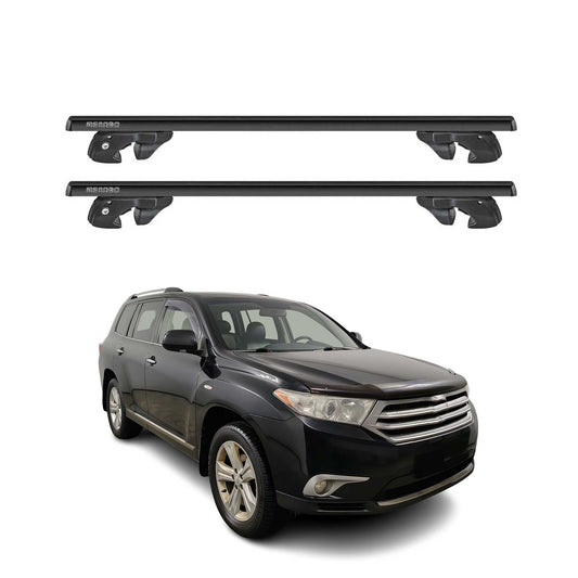 2008-2013 Toyota Highlander Roof Rack Cross Bars Black