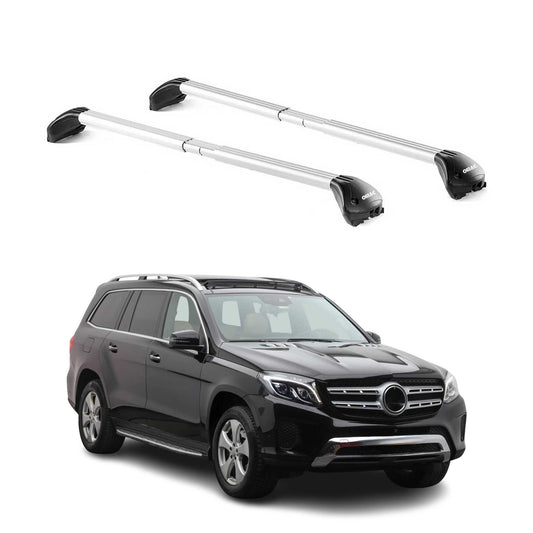 2017-2019 Mercedes GLS Class X166 Roof Rack Cross Bars Silver