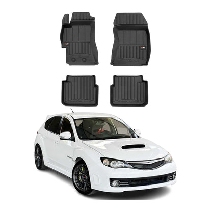 2008-2014 Subaru Impreza WRX Premium Floor Mats Liners Full Set All Weather Heavy Duty
