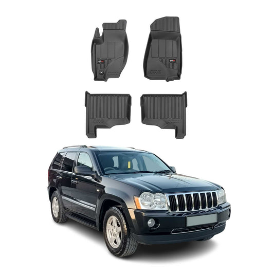 2005-2010 Jeep Grand Cherokee Premium Floor Mats Liners Full Set All Weather Heavy Duty
