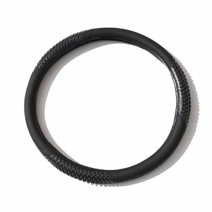 14.5-15.5’’ Steering Wheel Cover Black Leather Breathable Anti-slip