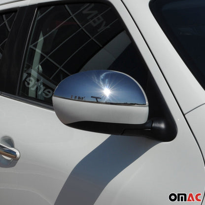 OMAC Side Mirror Cover Caps Fits Nissan Juke 2011-2014 Steel Silver 2 Pcs 5008111