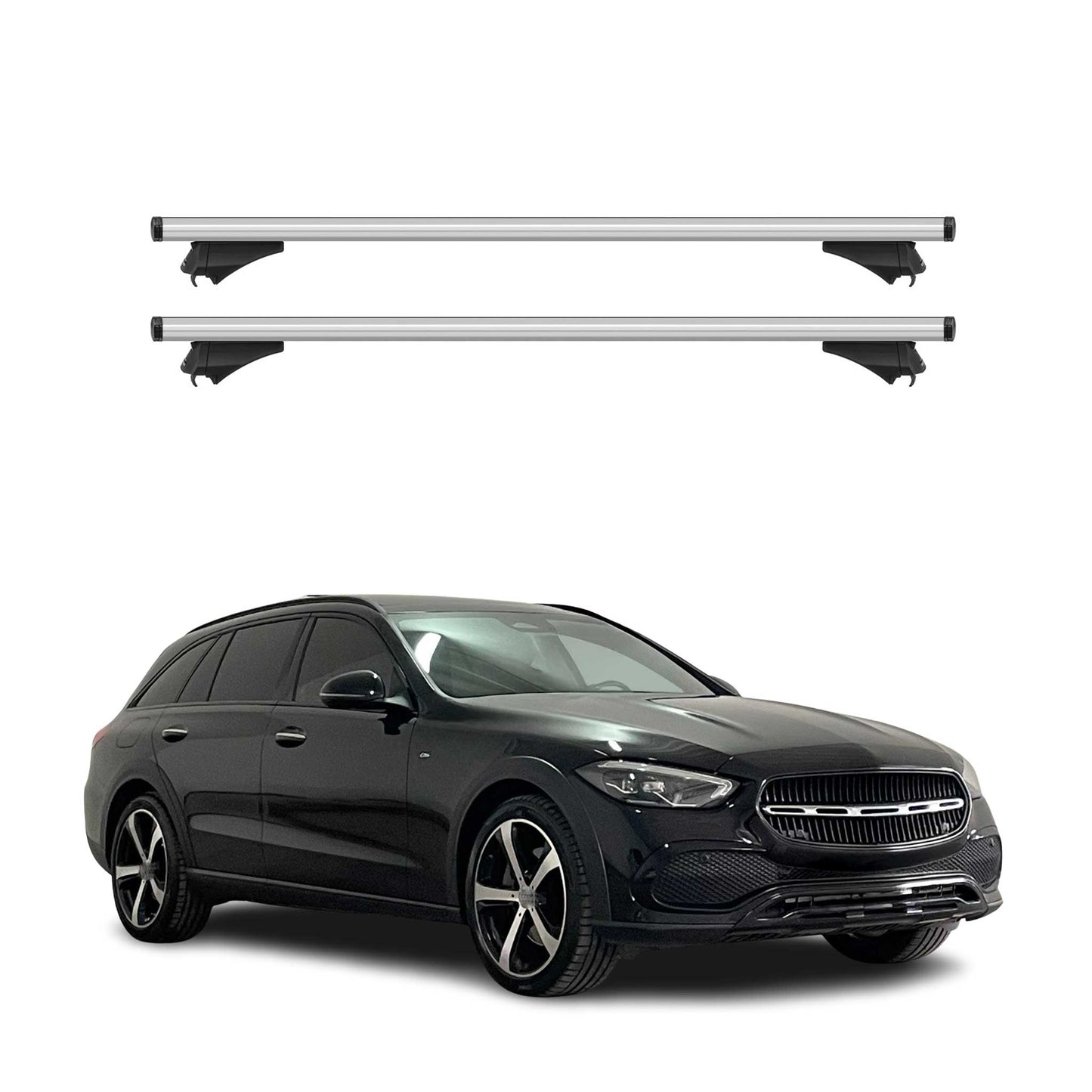 2022-2024 Mercedes C Class S206 Wagon Roof Rack Cross Bars Silver