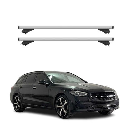 2022-2024 Mercedes C Class S206 Wagon Roof Rack Cross Bars Silver