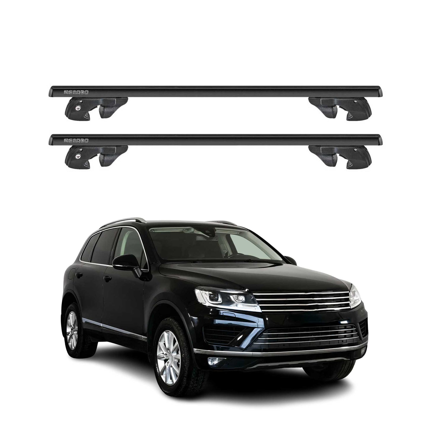 2015-2018 VW Touareg Roof Rack Cross Bars Black
