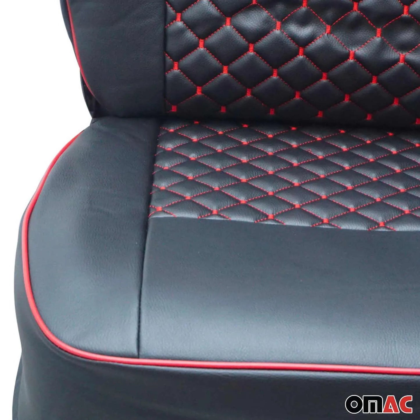 2015-2025 Ford Transit Leather Custom fit Car Seat Cover Black Red