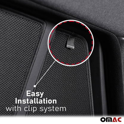 OMAC Auto Black Sunshade For BMW X3 2018-2023 Visor Rear Side Window Mesh Cover 4Pcs 1230CS001