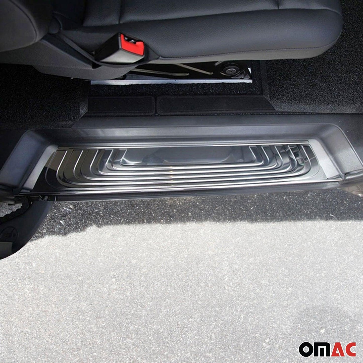 OMAC For Mercedes Metris 2016-2023 Chrome Door Sill Cover Scuff Plate S.Steel 4 Pcs 4733094N