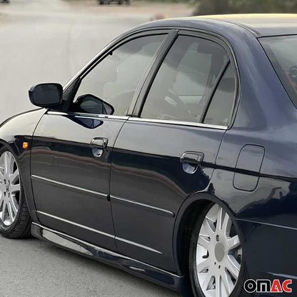 2001-2005 Honda Civic Sedan Window Molding Trim Streamer Stainless Steel