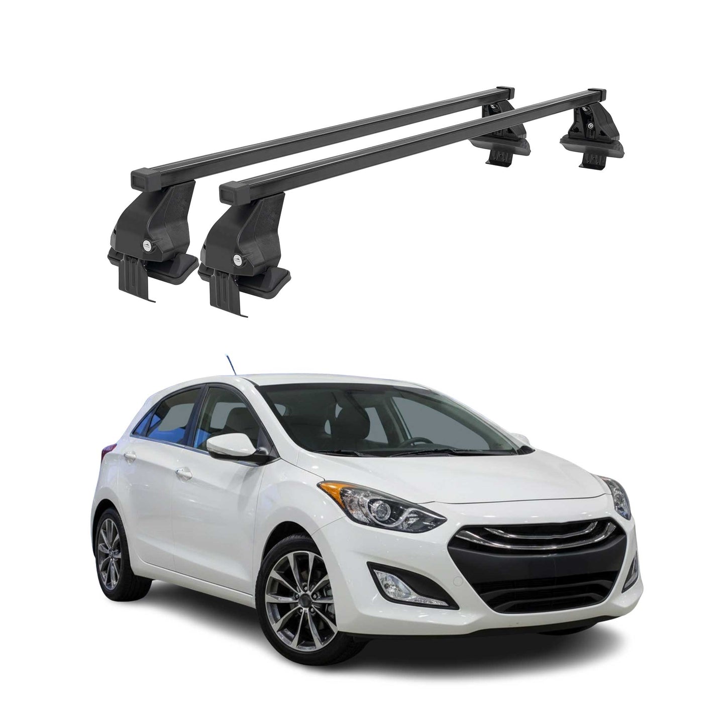 2013-2017 Hyundai Elantra GT Roof Rack Cross Bars Black