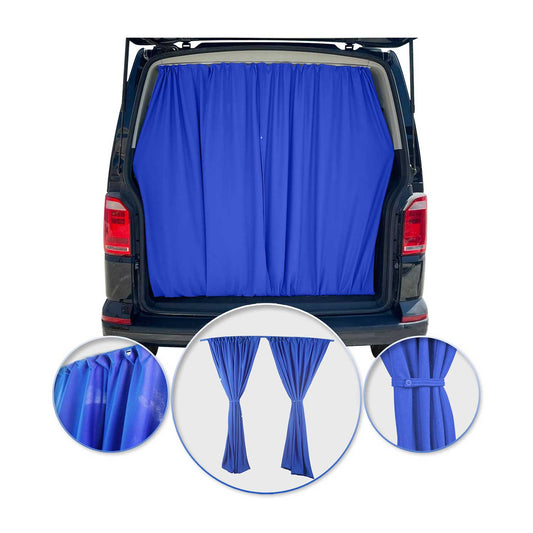 RAM ProMaster City Trunk Tailgate Curtain Blue 2 Privacy Curtains