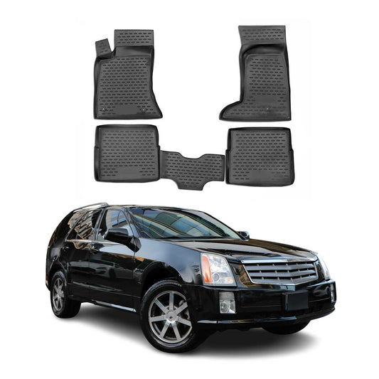 2004-2009 Cadillac SRX Floor Mats Liners Full Set All Weather Black