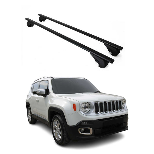 2015-2023 Jeep Renegade Roof Rack Cross Bars Black