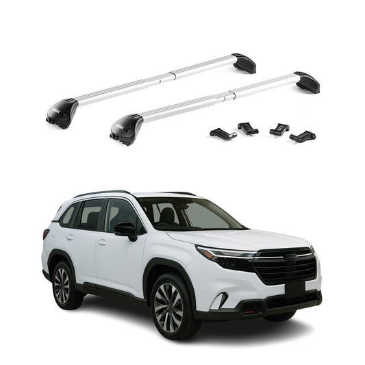 2025 Subaru Forester Roof Rack Cross Bars Luggage Carrier Alu Silver 2x