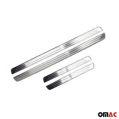 OMAC Door Sill Scuff Plate Scratch Protector for VW Tiguan 2018-2024 Steel Silver 4x 7548092N