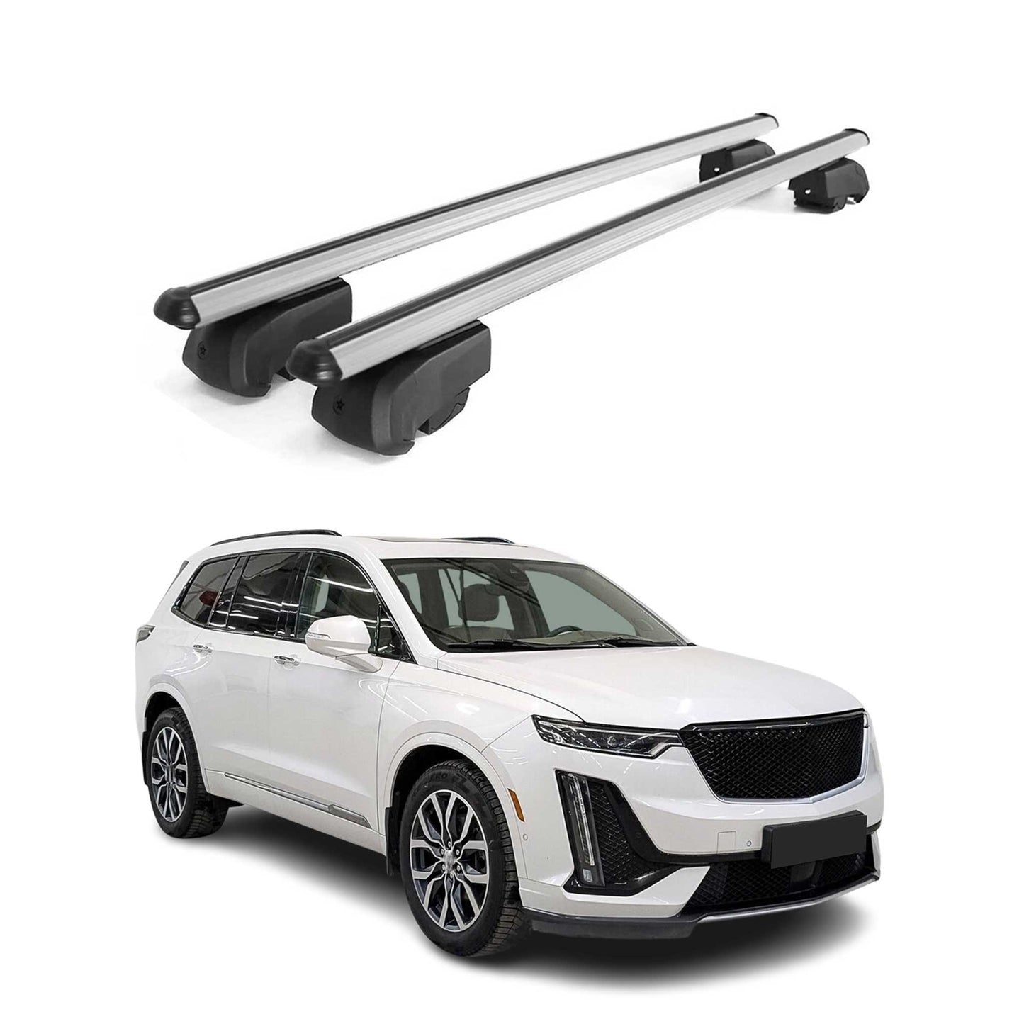 2020-2025 Cadillac XT6 Roof Rack Cross Bars Silver