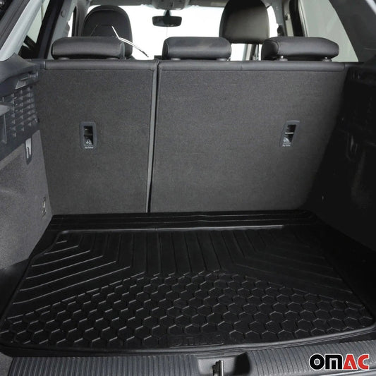 2017-2025 Alfa Romeo Giulia Semi-Custom fit Cargo Mats Liner All Weather Black Rubber
