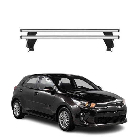 2018-2023 Kia Rio Hatchback Roof Rack Cross Bars Silver