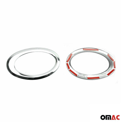 OMAC Fog Light Lamp Bezel Cover for Ford Transit Connect 2014-2019 Steel Silver 2 Pcs 2627103