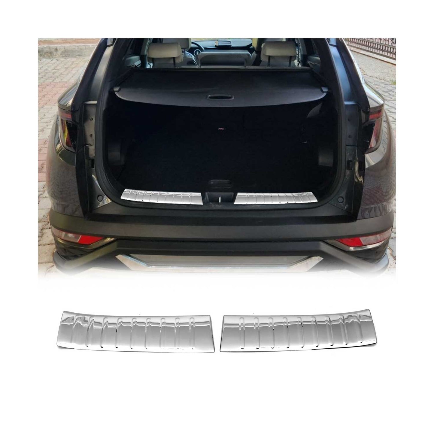 2022-2026 Hyundai Tucson Trunk Sill Cover Bumper Guard Protector 2Pcs Stainless Steel
