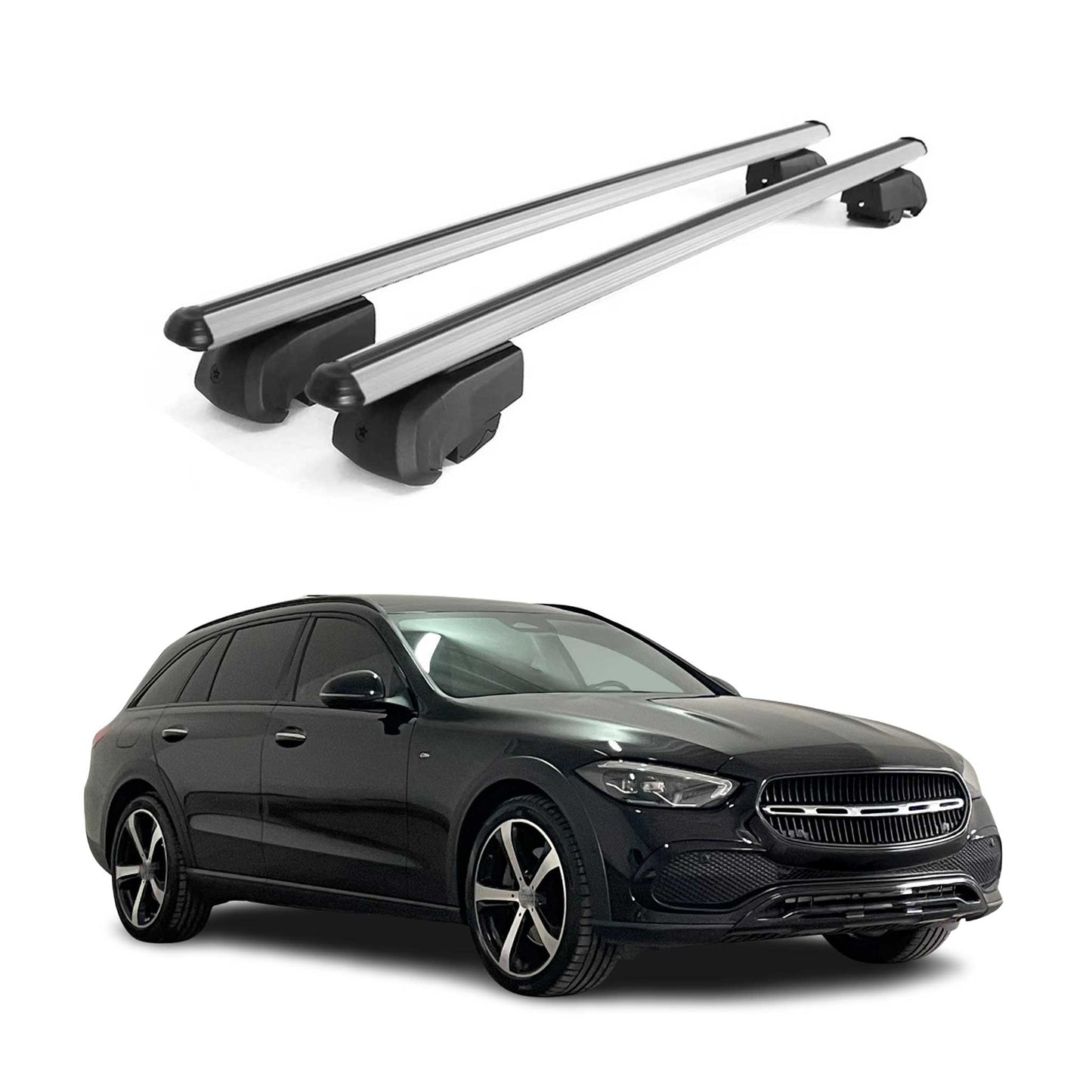 2022-2024 Mercedes C Class S206 Wagon Roof Rack Cross Bars Silver