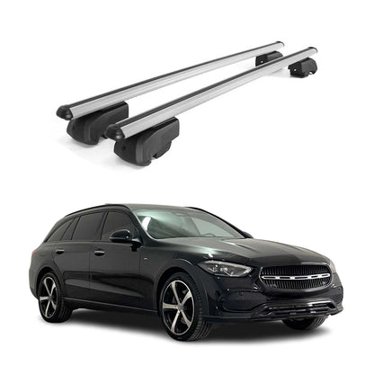 2022-2024 Mercedes C Class S206 Wagon Roof Rack Cross Bars Silver