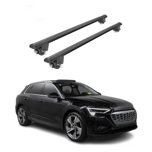 2023-2025 Audi Q8 e-tron Roof Rack Cross Bars Luggage Lbs Black 2 Pcs