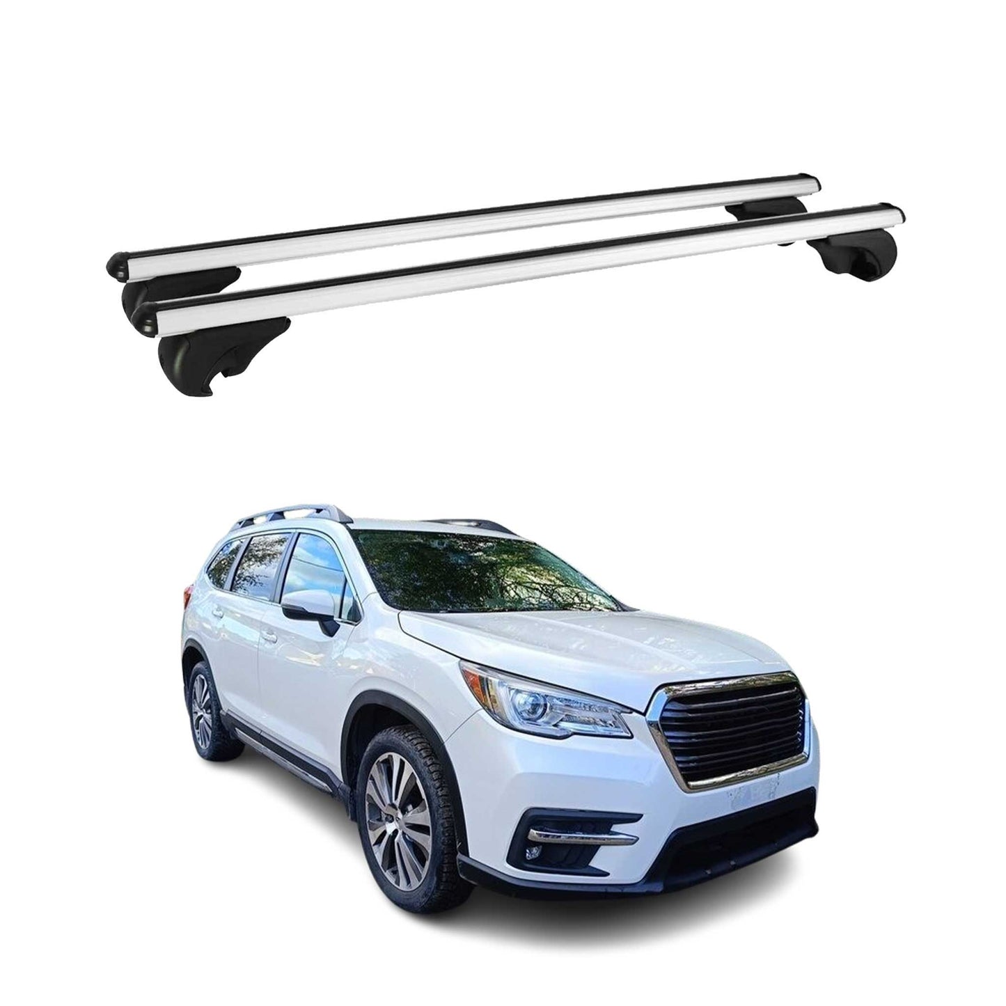 2019-2025 Subaru Ascent Roof Rack Cross Bars Silver