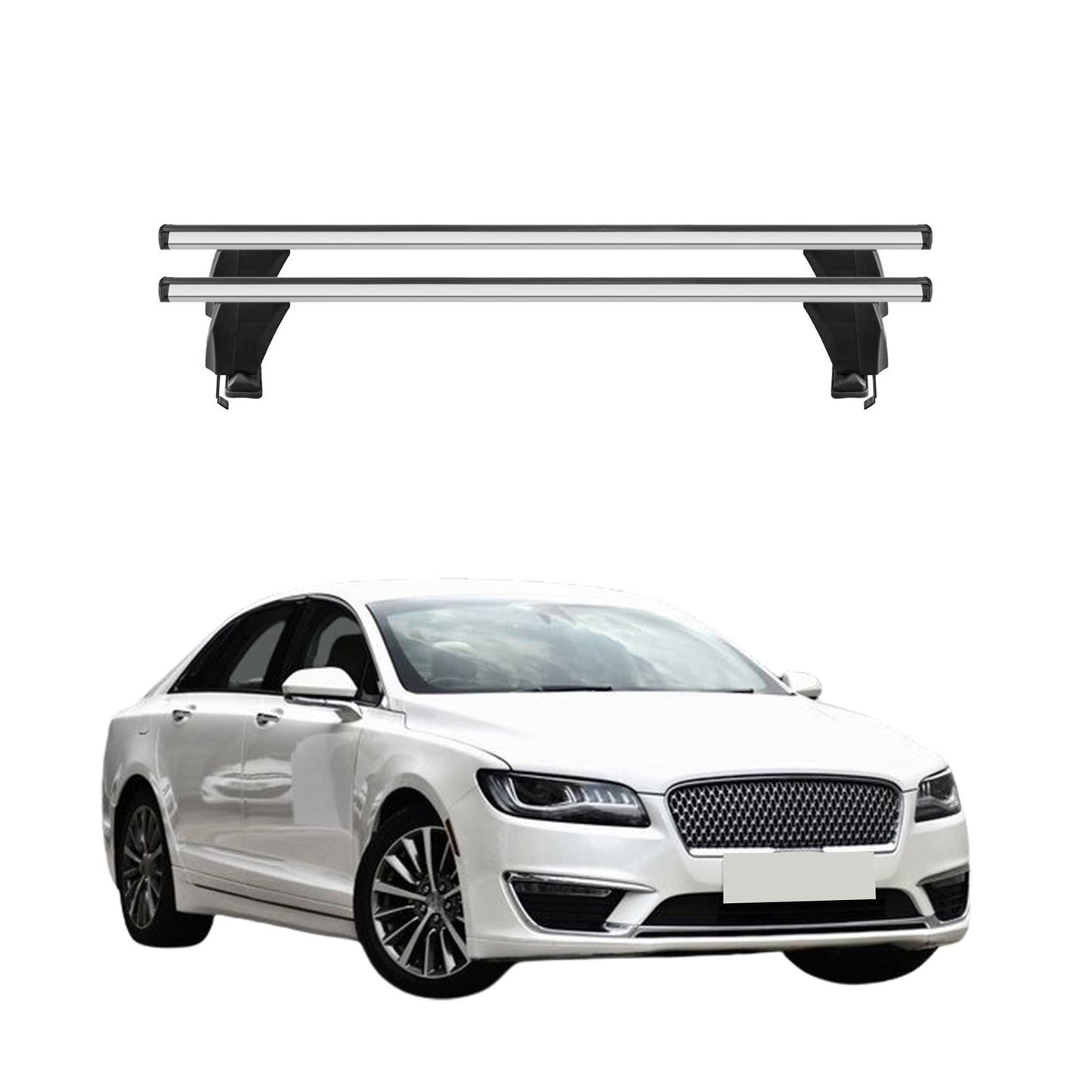 2013-2020 Lincoln MKZ Roof Rack Cross Bars Silver