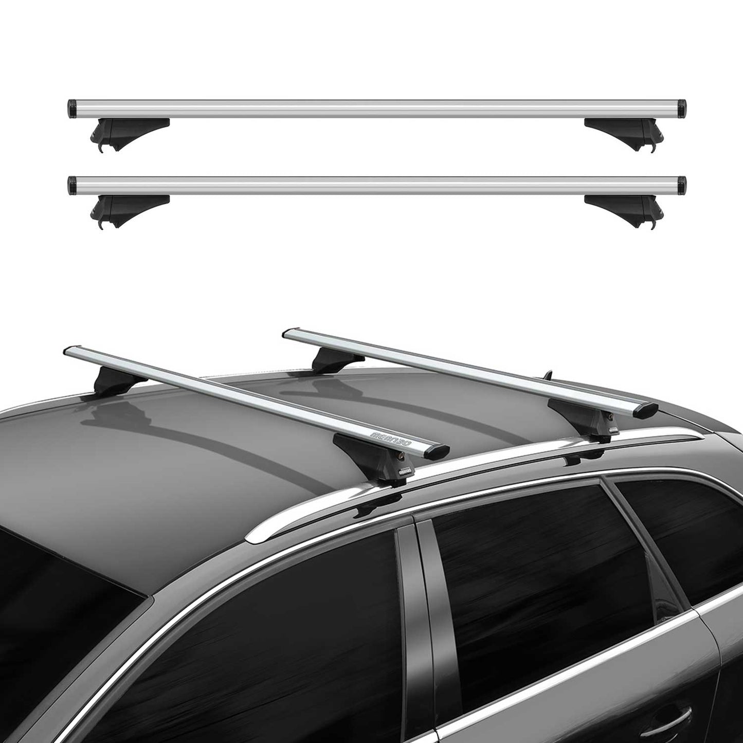 2019-2024 Audi A6 Avant Roof Rack Cross Bars Silver
