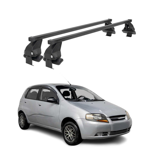 2004-2011 Chevrolet Aveo Hatchback Roof Rack Cross Bars Black