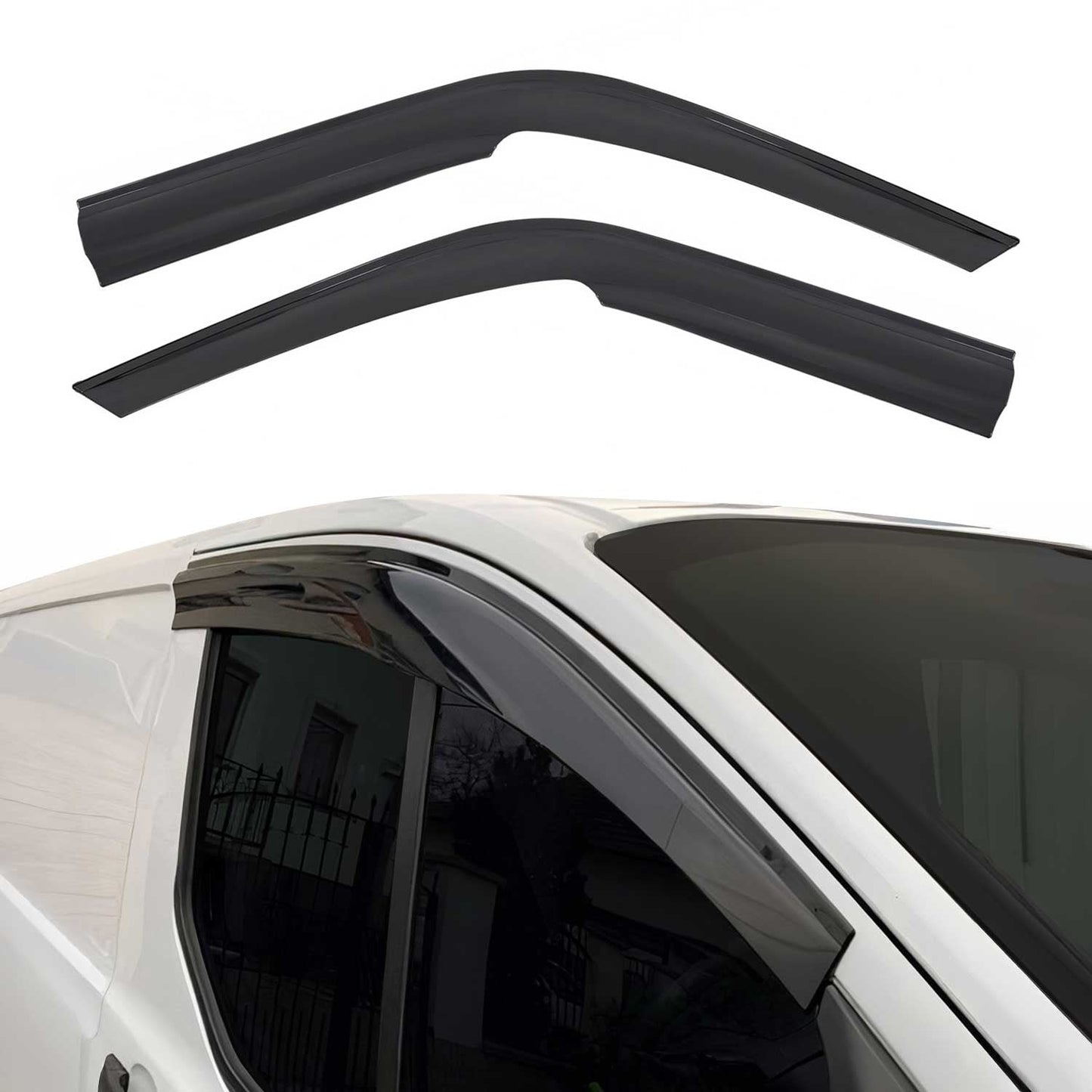 2014-2026 RAM ProMaster Window Visor Vent Rain Deflector 2Pcs Smoke