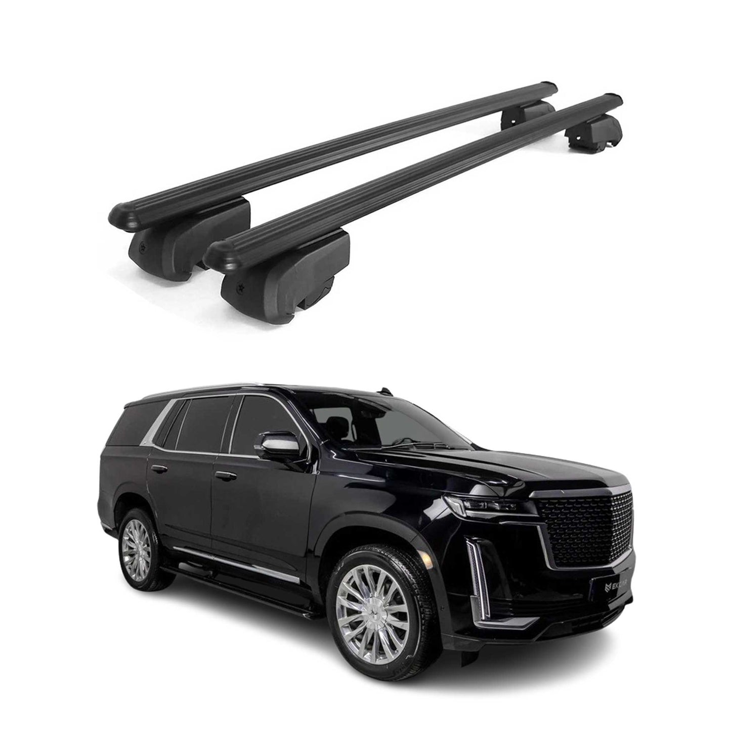 2021-2025 Cadillac Escalade Roof Rack Cross Bars Black