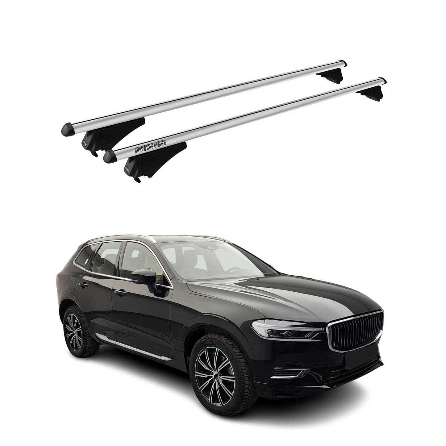 2018-2026 Volvo XC60 Roof Rack Cross Bars Silver