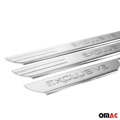 OMAC Door Sill Scuff Plate Scratch for Toyota RAV4 2006-2012 Exclusive Steel 4x 7005091E